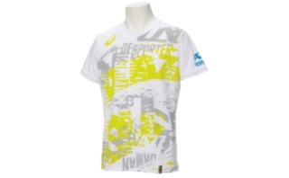 【ASICS/アシックス】 A77 Tシャツ ホワイトxライム メンズ アシックス